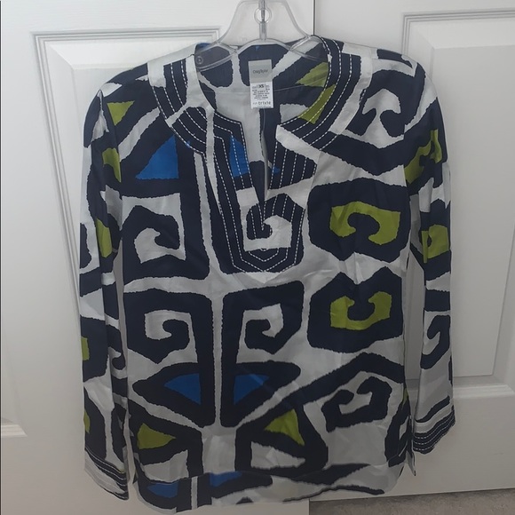 Long Sleeve Tunic with Abstract Pattern NWT - Picture 1 of 3